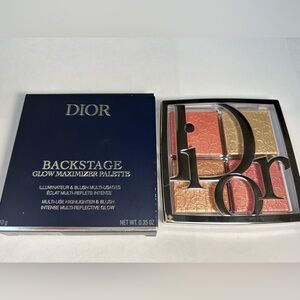 NWT🌷DIOR Backstage Glow Maximizer Face Palette in “Pearly Peach Glow”.